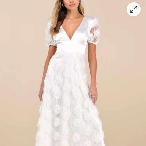 White Midi Dress - Picture 5 of 7